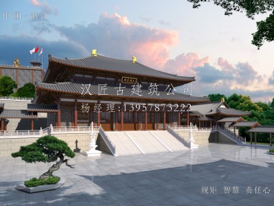 太仓寺庙建筑大殿施工方案设计图